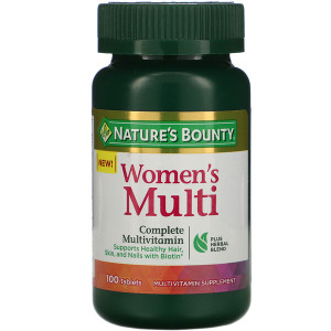 <img alt="Natures Bounty, Womens Multi, Complete Multivitamin, 100 Tablets" title="Natures Bounty, Womens Multi, Complete Multivitamin, 100 Tablets,074312004964"
