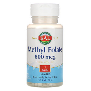 <img alt="KAL, Methyl Folate, 800 mcg, 90 Tablets" title="KAL, Methyl Folate, 800 mcg, 90 Tablets,021245955931"