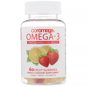 <img alt="Coromega, Omega-3, Fruit Gummies for Adults, Orange, Lemon, Strawberry, 60 Fruit Gummies" title="Coromega, Omega-3, Fruit Gummies for Adults, Orange, Lemon, Strawberry, 60 Fruit Gummies,689269460284"