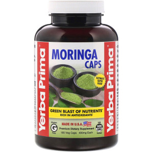 <img alt="Yerba Prima, Moringa Caps, 400 mg, 180 Veg Caps" title="Yerba Prima, Moringa Caps, 400 mg, 180 Veg Caps,046352006901"