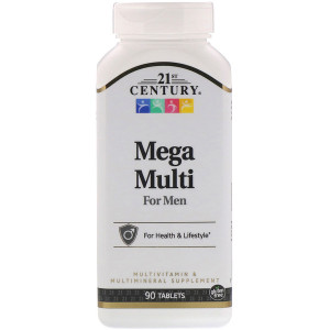 <img alt="21st Century, Mega Multi, For Men, Multivitamin & Multimineral, 90 Tablets" title="21st Century, Mega Multi, For Men, Multivitamin & Multimineral, 90 Tablets,740985226582"