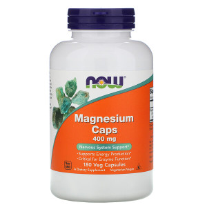 <img alt="Now Foods, Magnesium Caps, 400 mg, 180 Veggie Caps" title="Now Foods, Magnesium Caps, 400 mg, 180 Veggie Caps,733739012838"