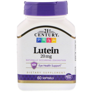 <img alt="21st Century, Lutein, 20 mg, 60 Softgels" title="21st Century, Lutein, 20 mg, 60 Softgels,740985270738"