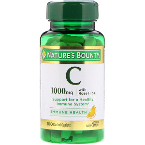<img alt="Natures Bounty, Vitamin C With Rose Hips, 1000 mg, 100 Coated Caplets" title="Natures Bounty, Vitamin C With Rose Hips, 1000 mg, 100 Coated Caplets,074312006906"