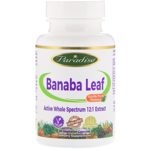 <img alt="Paradise Herbs, Banaba Leaf, 60 Vegetarian Capsules" title="Paradise Herbs, Banaba Leaf, 60 Vegetarian Capsules,601944777647"