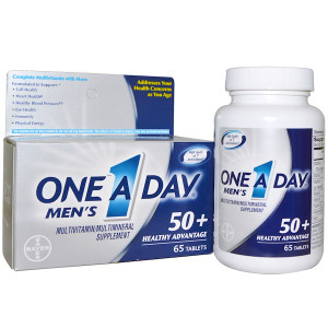 One-A-Day, Mens, 50+ Healthy Advantage, Multivitamin/Multimineral Supplement, 65 Tablets