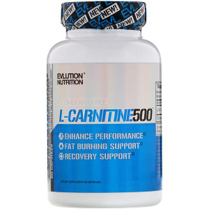 EVLution Nutrition, L-Carnitine500, 60 Capsules