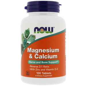 <img alt="Now Foods, Magnesium & Calcium, Reverse 2:1 Ratio with Zinc and Vitamin D-3, 100 Tablets" title="Now Foods, Magnesium & Calcium, Reverse 2:1 Ratio with Zinc and Vitamin D-3, 100 Tablets,733739012777"
