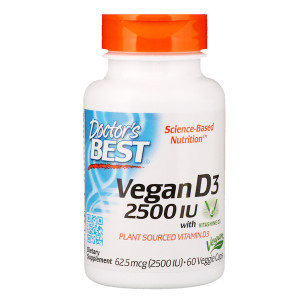 <img alt="Doctors Best, Vegan D3 with Vitashine D3, 2,500 IU, 60 Veggie Caps" title="Doctors Best, Vegan D3 with Vitashine D3, 2,500 IU, 60 Veggie Caps,753950003026"