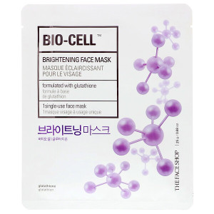 3 PACK OF The Face Shop, Bio-Cell, Brightening Face Mask, 1 Single-Use Face Mask
