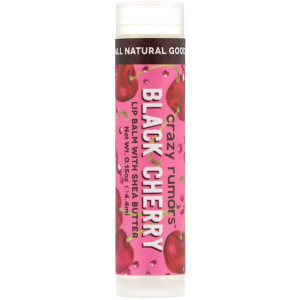 3 PACK of Crazy Rumors, Lip Balm with Shea Butter, Black Cherry, 0.15 oz (4.4 ml)