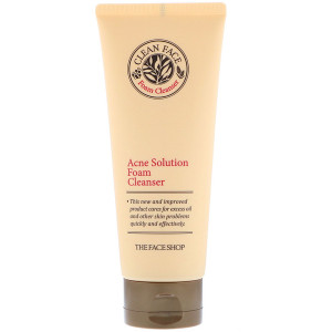 The Face Shop, Acne Solution Foam Cleanser, 5.0 fl oz (150 ml)