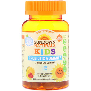 <img alt="Sundown Naturals Kids, Kids Probiotic Gummies, Pineapple, Raspberry & Orange Flavored, 30 Gummies" title="Sundown Naturals Kids, Kids Probiotic Gummies, Pineapple, Raspberry & Orange Flavored, 30 Gummies,030768763978"