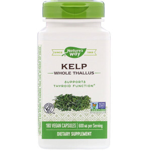<img alt="Natures Way, Kelp, 600 mg, 180 Vegetarian Capsules" title="Natures Way, Kelp, 600 mg, 180 Vegetarian Capsules,033674145081"
