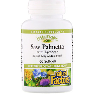 <img alt="Natural Factors, HerbalFactors, Saw Palmetto with Lycopene, 60 Softgels" title="Natural Factors, HerbalFactors, Saw Palmetto with Lycopene, 60 Softgels,068958045511"