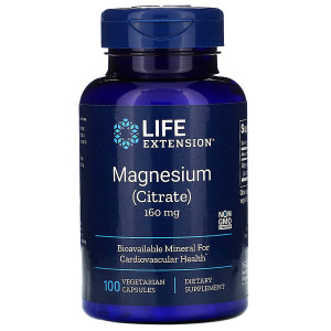 <img alt="Life Extension, Magnesium (Citrate), 160 mg, 100 Vegetarian Capsules" title="Life Extension, Magnesium (Citrate), 160 mg, 100 Vegetarian Capsules,737870168218"