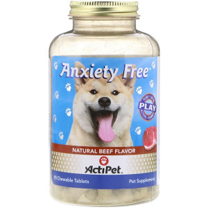 <img alt="Actipet, Anxiety Free, Natural Beef Flavor, 90 Chewable Tablets" title="Actipet, Anxiety Free, Natural Beef Flavor, 90 Chewable Tablets,684258186152"