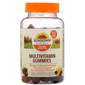 <img alt="Sundown Naturals, Multivitamin Gummies, Grape, Orange & Cherry Flavored, 120 Gummies" title="Sundown Naturals, Multivitamin Gummies, Grape, Orange & Cherry Flavored, 120 Gummies,030768304171"