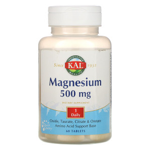 <img alt="KAL, Magnesium, 500 mg, 60 Tablets" title="KAL, Magnesium, 500 mg, 60 Tablets,021245573203"