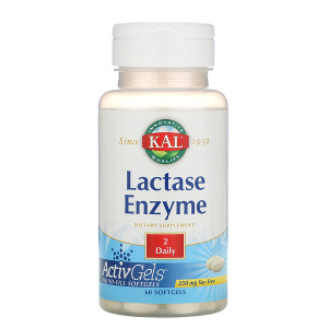 <img alt="KAL, Lactase Enzyme, 250 mg, 60 Softgels" title="KAL, Lactase Enzyme, 250 mg, 60 Softgels,021245802068"