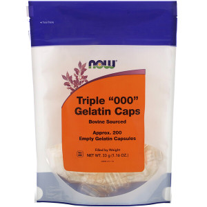 <img alt="Now Foods, Triple "000" Gelatin Caps, 200 Empty Capsules" title="Now Foods, Triple "000" Gelatin Caps, 200 Empty Capsules,733739051110"