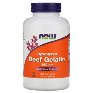 <img alt="Now Foods, Hydrolyzed Beef Gelatin, 550 mg, 200 Capsules" title="Now Foods, Hydrolyzed Beef Gelatin, 550 mg, 200 Capsules,733739065056"