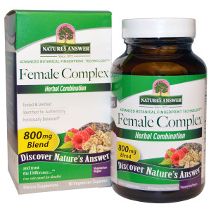 <img alt="Natures Answer, Female Complex, Herbal Combination, 800 mg, 90 Vegetarian Capsules" title="Natures Answer, Female Complex, Herbal Combination, 800 mg, 90 Vegetarian Capsules,083000160325"
