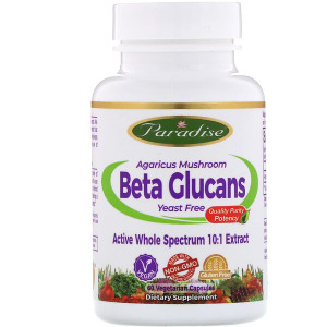 <img alt="Paradise Herbs, Beta Glucans, Yeast Free, 60 Vegetarian Capsules" title="Paradise Herbs, Beta Glucans, Yeast Free, 60 Vegetarian Capsules,601944777388"