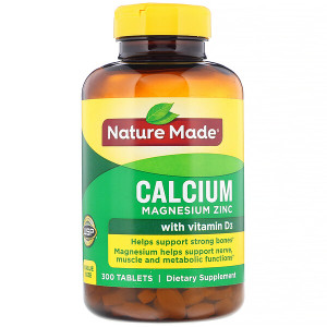 <img alt="Nature Made, Calcium Magnesium Zinc with Vitamin D3, 300 Tablets" title="Nature Made, Calcium Magnesium Zinc with Vitamin D3, 300 Tablets,031604018931"