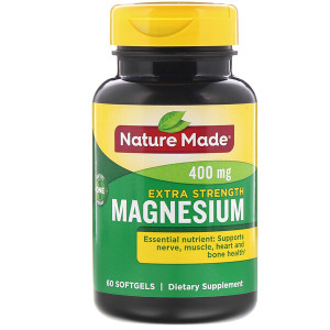 <img alt="Nature Made, Magnesium, Extra Strength, 400 mg, 60 Softgels" title="Nature Made, Magnesium, Extra Strength, 400 mg, 60 Softgels,031604025762"