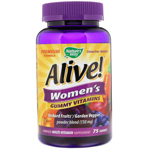 <img alt="Natures Way, Alive! Womens Vitamins, 75 Gummies" title="Natures Way, Alive! Womens Vitamins, 75 Gummies,033674158975"
