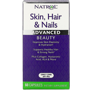 <img alt="Natrol, Skin, Hair & Nails, Advanced Beauty, 60 Capsules" title="Natrol, Skin, Hair & Nails, Advanced Beauty, 60 Capsules,047469071400"
