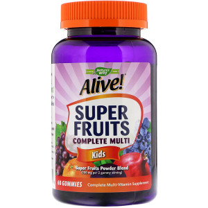 <img alt="Natures Way, Alive! Super Fruits Complete Multi, Kids, Pomegranate Cherry, 60 Gummies" title="Natures Way, Alive! Super Fruits Complete Multi, Kids, Pomegranate Cherry, 60 Gummies,033674125106"