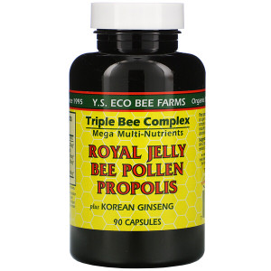 <img alt="Y.S. Eco Bee Farms, Royal Jelly, Bee Pollen, Propolis, Plus Korean Ginseng, 90 Capsules" title="Y.S. Eco Bee Farms, Royal Jelly, Bee Pollen, Propolis, Plus Korean Ginseng, 90 Capsules,726635747348"