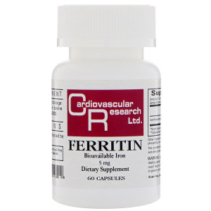 <img alt="Cardiovascular Research, Ferritin, 5 mg, 60 Capsules" title="Cardiovascular Research, Ferritin, 5 mg, 60 Capsules,696859034916"