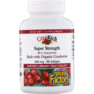 <img alt="Natural Factors, CranRich, Super Strength, Cranberry Concentrate, 500 mg, 90 Softgels" title="Natural Factors, CranRich, Super Strength, Cranberry Concentrate, 500 mg, 90 Softgels,068958045146"