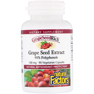 <img alt="Natural Factors, GrapeSeedRich, Grape Seed Extract, 100 mg, 90 Vegetarian Capsules" title="Natural Factors, GrapeSeedRich, Grape Seed Extract, 100 mg, 90 Vegetarian Capsules,068958045368"