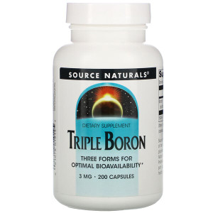 <img alt="Source Naturals, Triple Boron, 3 mg, 200 Capsules" title="Source Naturals, Triple Boron, 3 mg, 200 Capsules,021078019145"