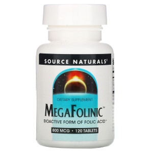 <img alt="Source Naturals, MegaFolinic, 800 mcg, 120 Tablets" title="Source Naturals, MegaFolinic, 800 mcg, 120 Tablets,021078020288"