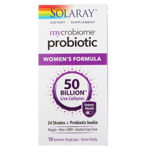 <img alt="Solaray, Mycrobiome, Probiotic Womens Formula, 50 Billion, 10 Enteric VegCaps" title="Solaray, Mycrobiome, Probiotic Womens Formula, 50 Billion, 10 Enteric VegCaps,076280952438"