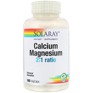 <img alt="Solaray, Calcium and Magnesium, 180 Veggie Caps" title="Solaray, Calcium and Magnesium, 180 Veggie Caps,076280045314"