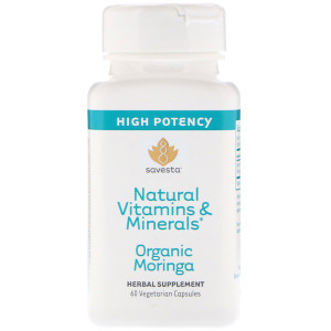 Savesta, Natural Vitamins & Minerals, Organic Moringa, 60 Vegetarian Capsules