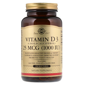 <img alt="Solgar, Vitamin D3 (Cholecalciferol), 1000 IU, 250 Softgels" title="Solgar, Vitamin D3 (Cholecalciferol), 1000 IU, 250 Softgels,033984033412"