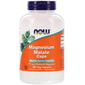 <img alt="Now Foods, Magnesium Malate Caps, 180 Veg Capsules" title="Now Foods, Magnesium Malate Caps, 180 Veg Capsules,733739013033"