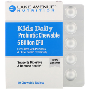 <img alt="Lake Avenue Nutrition, Kids Daily Probiotic Chewable, Natural Berry Flavor, 5 Billion CFU, 30 Chewable Tablets" title="Lake Avenue Nutrition, Kids Daily Probiotic Chewable, Natural Berry Flavor, 5 Billion CFU, 30 Chewable Tablets,898220015276"