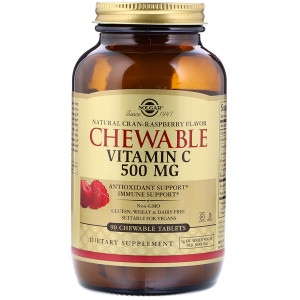 <img alt="Solgar, Chewable Vitamin C, Natural Cran-Raspberry Flavor, 500 mg, 90 Chewable Tablets" title="Solgar, Chewable Vitamin C, Natural Cran-Raspberry Flavor, 500 mg, 90 Chewable Tablets,033984004085"