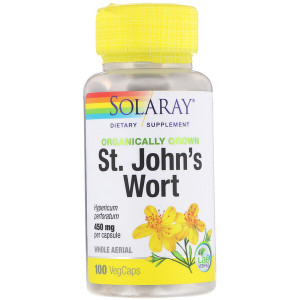 <img alt="Solaray Organically Grown St Johns Wort - 100 Vegetarian Capsules" title="Solaray Organically Grown St Johns Wort - 100 Vegetarian Capsules,076280195538"