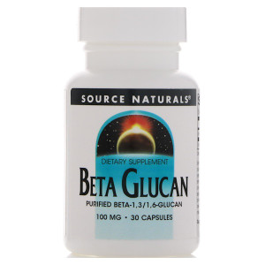 <img alt="Source Naturals, Beta Glucan, 100 mg, 30 Capsules" title="Source Naturals, Beta Glucan, 100 mg, 30 Capsules,021078017585"