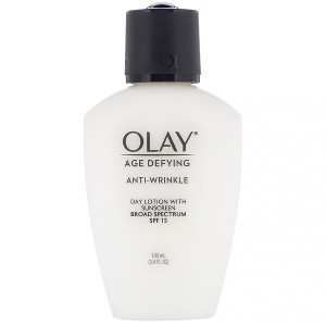 <img alt="Olay, Age Defying, Anti-Wrinkle, Day Lotion with Sunscreen, SPF 15, 3.4 fl oz (100 ml)" title="Olay, Age Defying, Anti-Wrinkle, Day Lotion with Sunscreen, SPF 15, 3.4 fl oz (100 ml),075609015076"