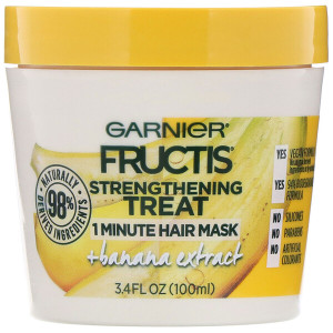 <img alt="Garnier, Fructis, Strengthening Treat, 1 Minute Hair Mask, + Banana Extract, 3.4 fl oz (100 ml)" title="Garnier, Fructis, Strengthening Treat, 1 Minute Hair Mask, + Banana Extract, 3.4 fl oz (100 ml),603084546268"